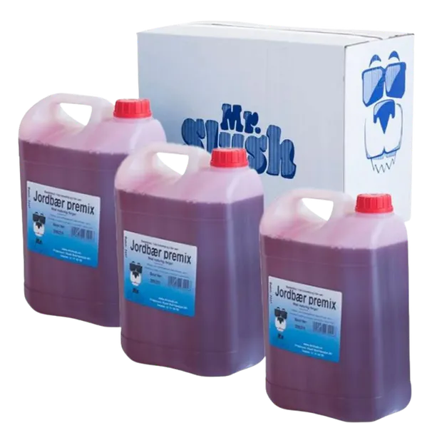 Hovedbilde Slush Premix Jordbær 5L Mrslush 3x5 liter